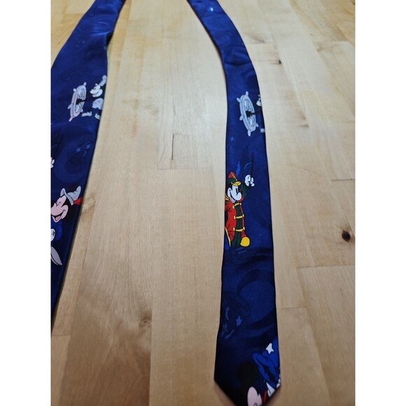 DISNEYLAND Resorts Mickey Steamboat Willie Fantasia Dancing Theme Tie Silk - Picture 6 of 12